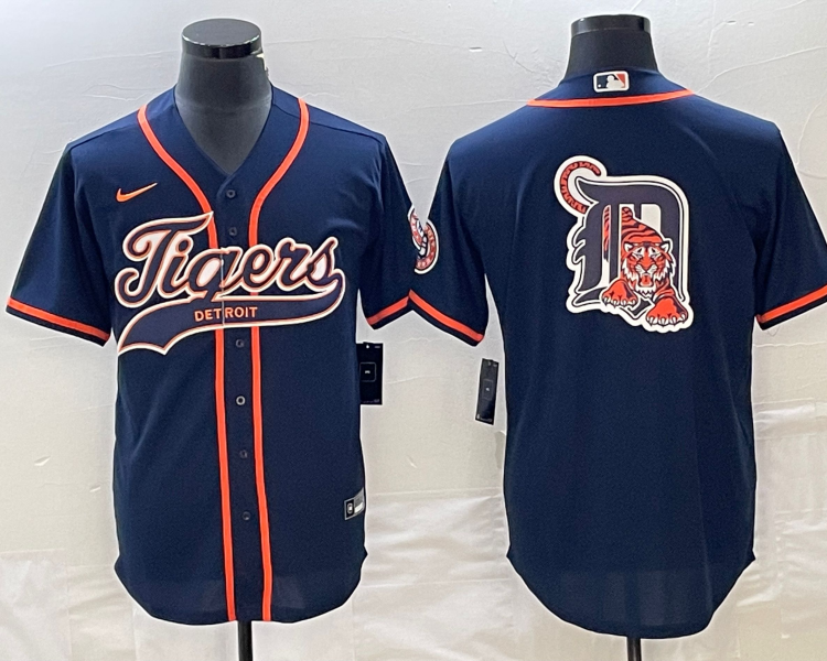 Men's Detroit Tigers Navy Jersey Joint Edition