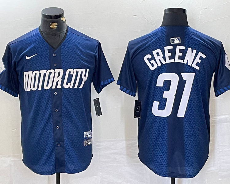 Men's Detroit Tigers Riley Greene #31 Navy 2024 City Connect Limited Jersey