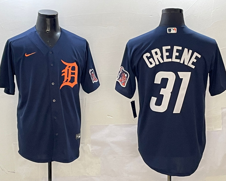 Men's Detroit Tigers Riley Greene #31 Navy Limited Jersey