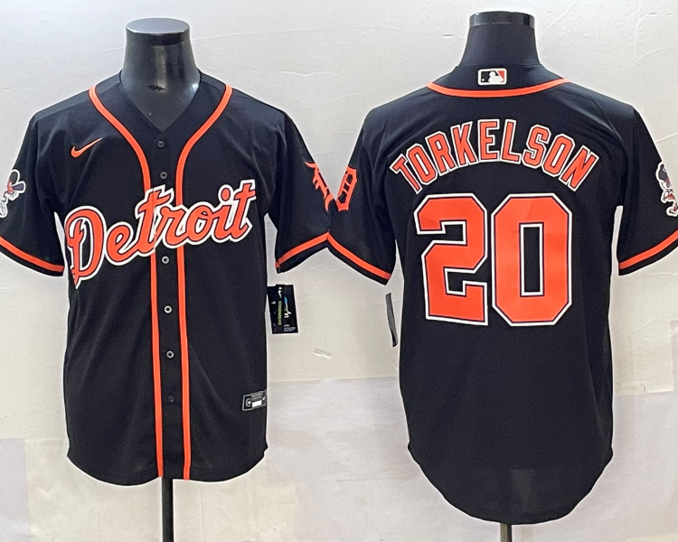 Men's Detroit Tigers Spencer Torkelson #20 Black Limited Jersey