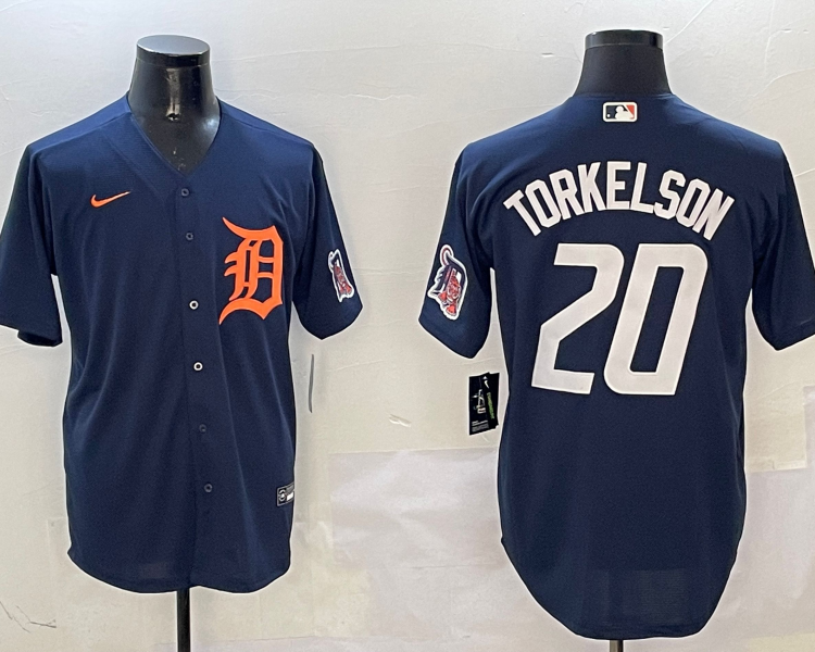 Men's Detroit Tigers Spencer Torkelson #20 Navy Limited Jersey