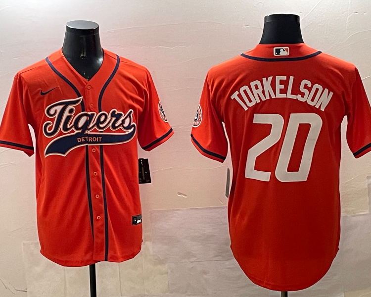 Men's Detroit Tigers Spencer Torkelson #20 Orange Jersey