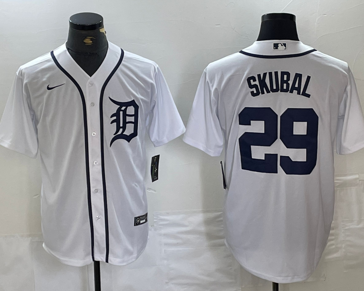 Men's Detroit Tigers Tarik Skubal #29 White Home Limited Jersey