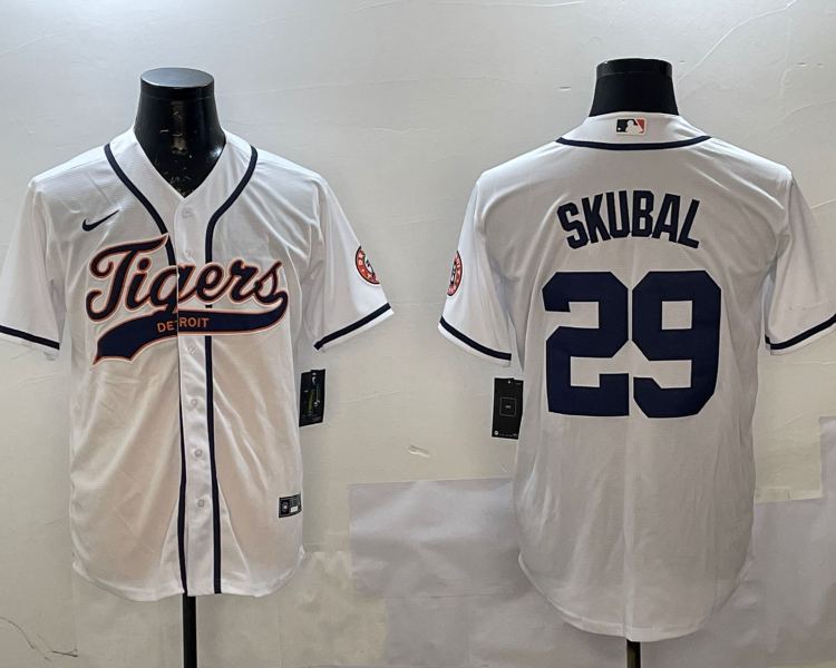 Men's Detroit Tigers Tarik Skubal #29 White Jersey