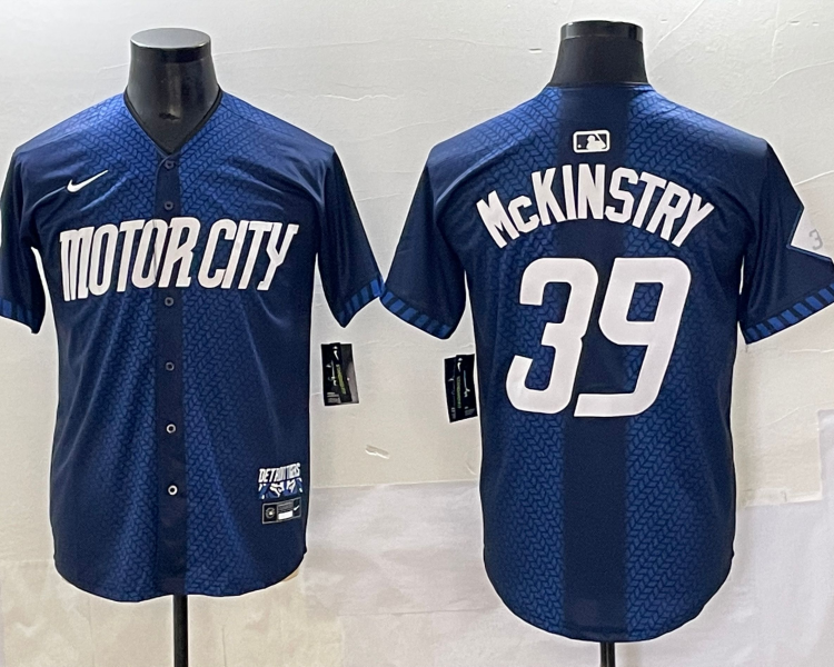 Men's Detroit Tigers Zach McKinstry #39 Navy 2024 City Connect Limited Jersey