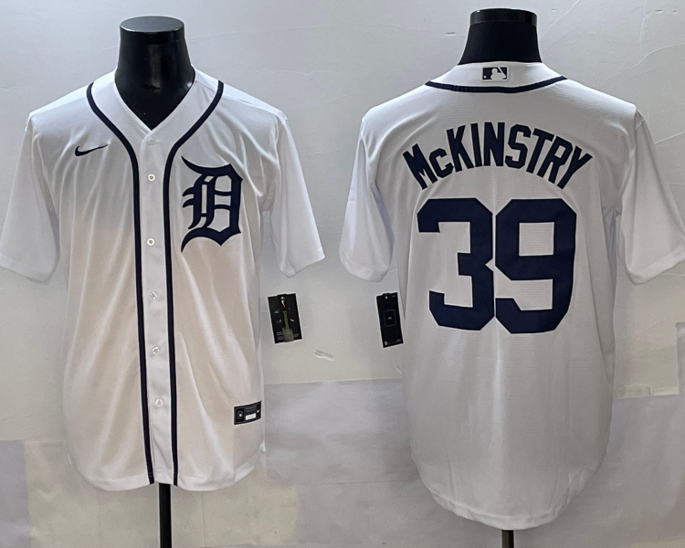 Men's Detroit Tigers Zach McKinstry #39 White Home Jersey