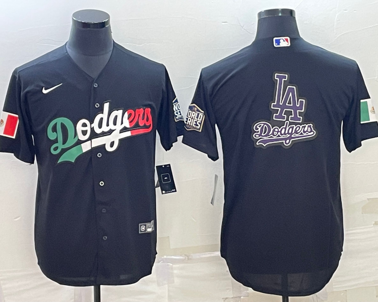 Men's Los Angeles Dodgers Black Baseball Jersey