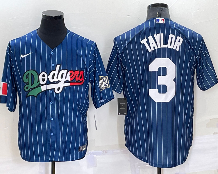 Men's Los Angeles Dodgers Chris Taylor #3 Blue Jersey