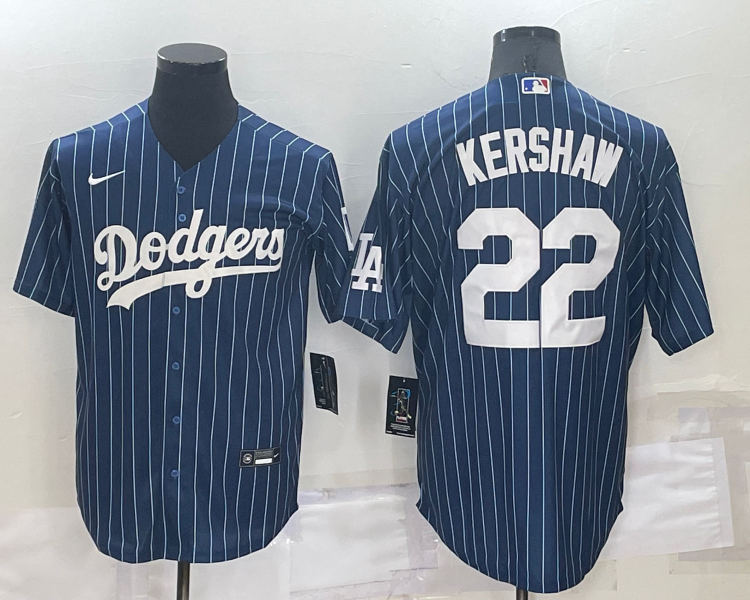 Men's Los Angeles Dodgers Clayton Kershaw #22 Blue Baseball Jersey