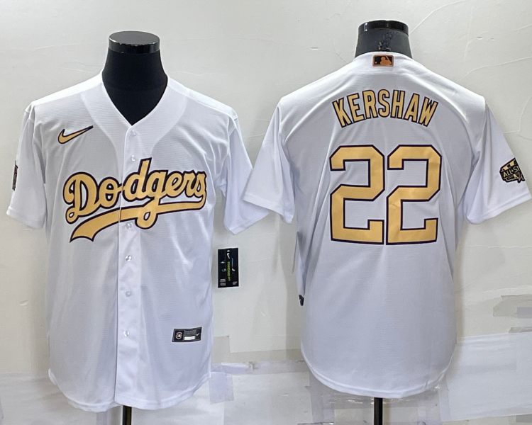 Men's Los Angeles Dodgers Clayton Kershaw #22 White Alternate Jersey