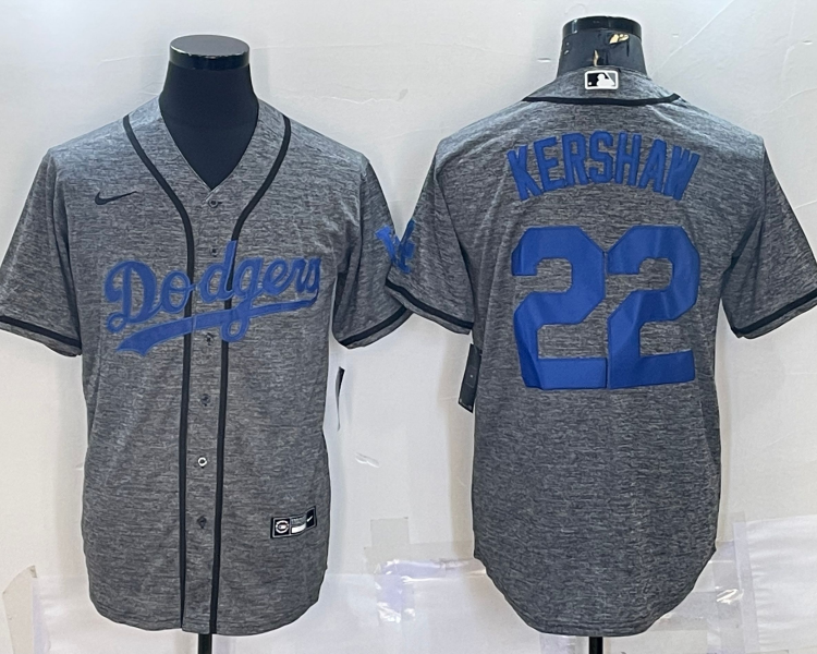 Men's Los Angeles Dodgers Clayton Kershaw Nike Gray Alternate Name Jersey