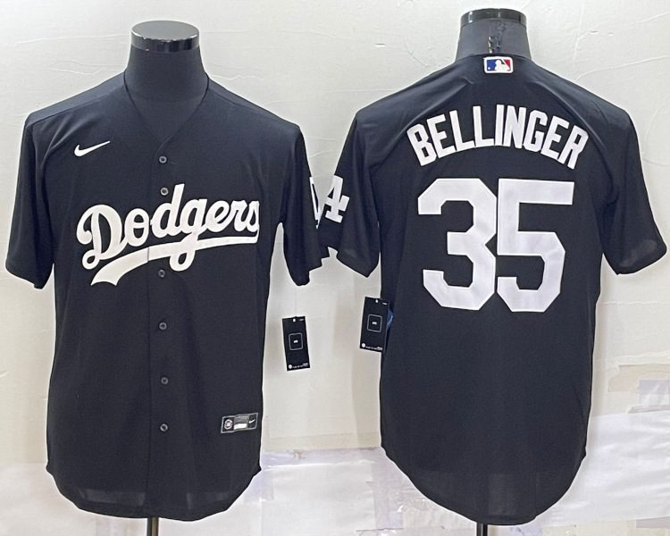 Men's Los Angeles Dodgers Cody Bellinger #35 Black Baseball Jersey