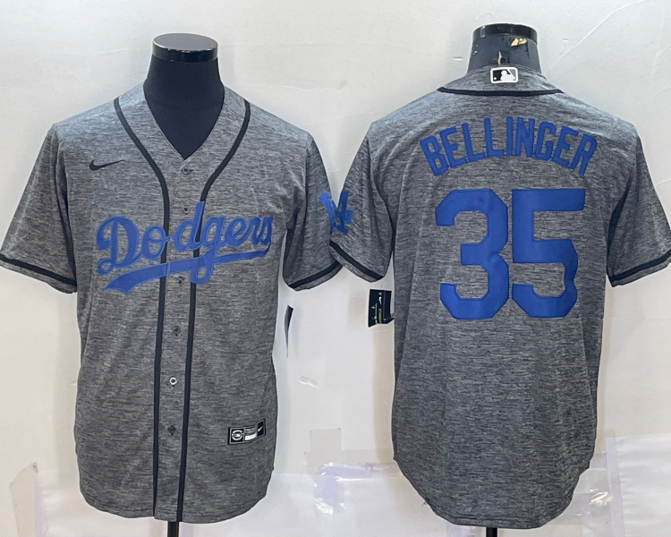Men's Los Angeles Dodgers Cody Bellinger Nike Gray Home Name Jersey