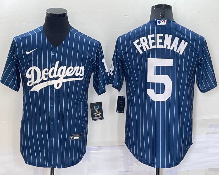 Men's Los Angeles Dodgers Freddie Freeman #5 Blue Jersey