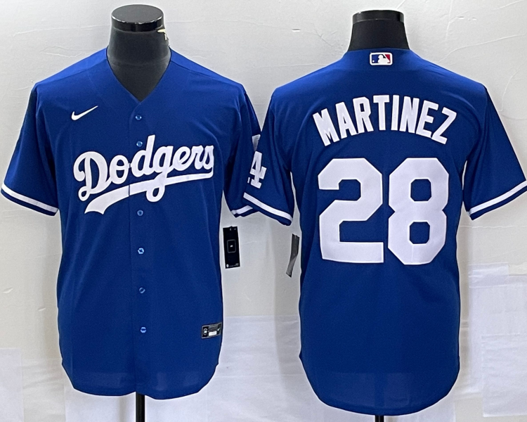 Men's Los Angeles Dodgers J.D. Martinez #28 Blue Baseball Jersey