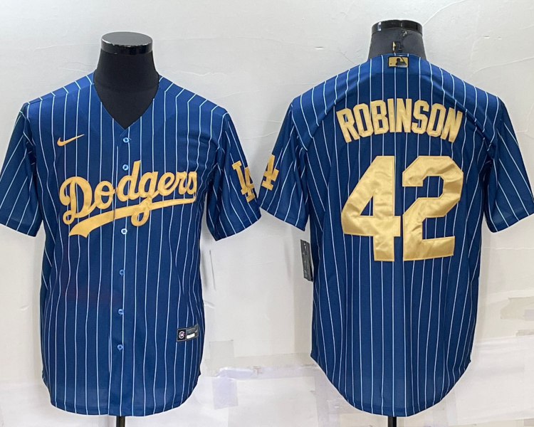 Men's Los Angeles Dodgers Jackie Robinson #42 Blue Jersey