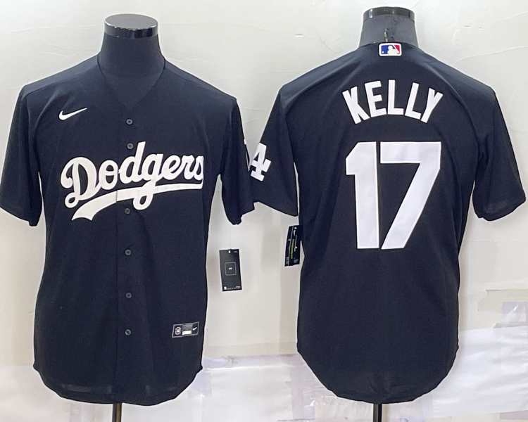 Men's Los Angeles Dodgers Joe Kelly #17 Black Baseball Jersey