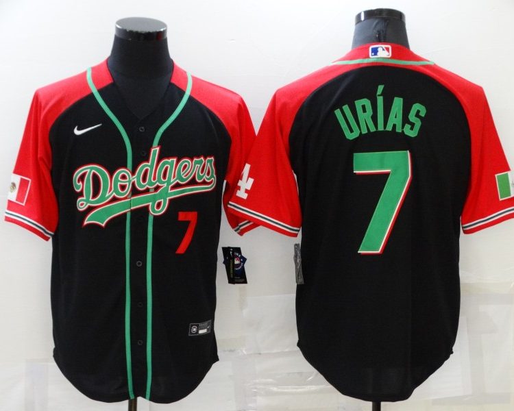 Men's Los Angeles Dodgers Julio Urias #7 Black Alternate Jersey