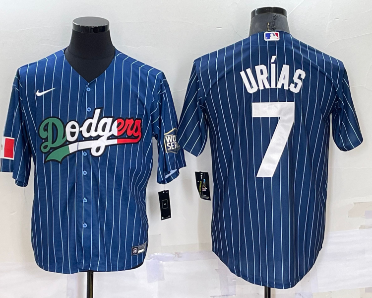 Men's Los Angeles Dodgers Julio Urias #7 Blue Baseball Jersey