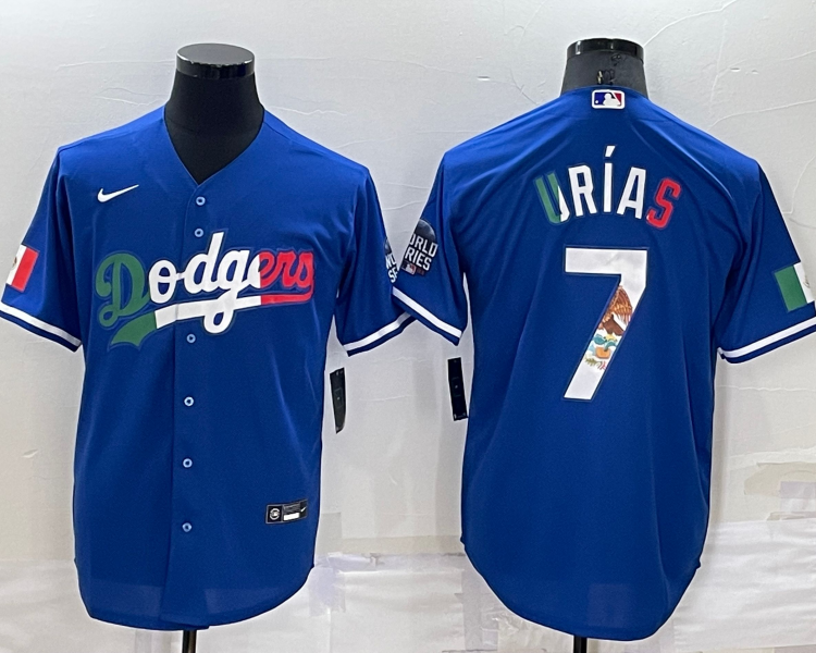 Men's Los Angeles Dodgers Julio Urias #7 Blue Jersey