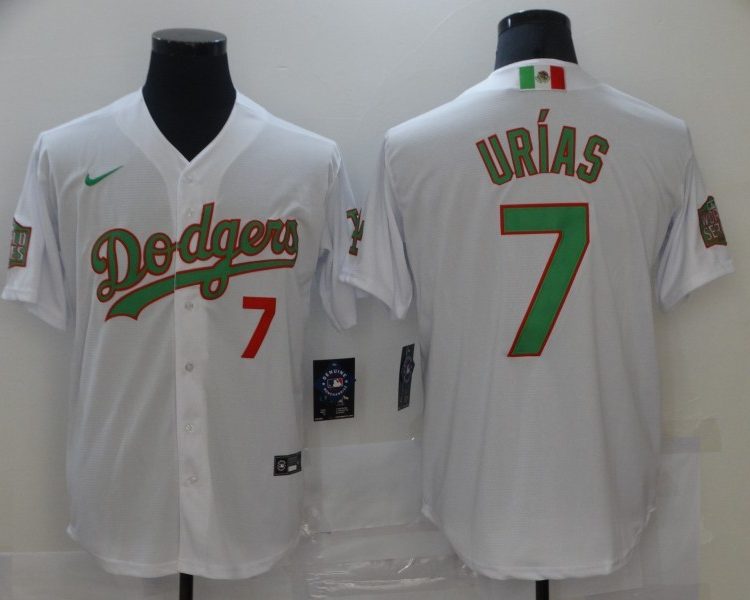 Men's Los Angeles Dodgers Julio Urias #7 White Baseball Jersey