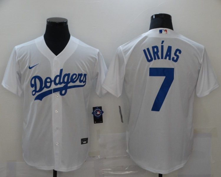 Men's Los Angeles Dodgers Julio Urias #7 White Baseball Jersey