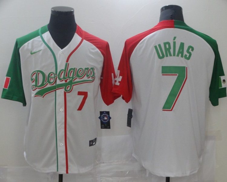 Men's Los Angeles Dodgers Julio Urias #7 White Stitched Baseball Jersey