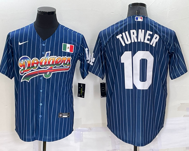 Men's Los Angeles Dodgers Justin Turner #10 Blue Authentic Jersey