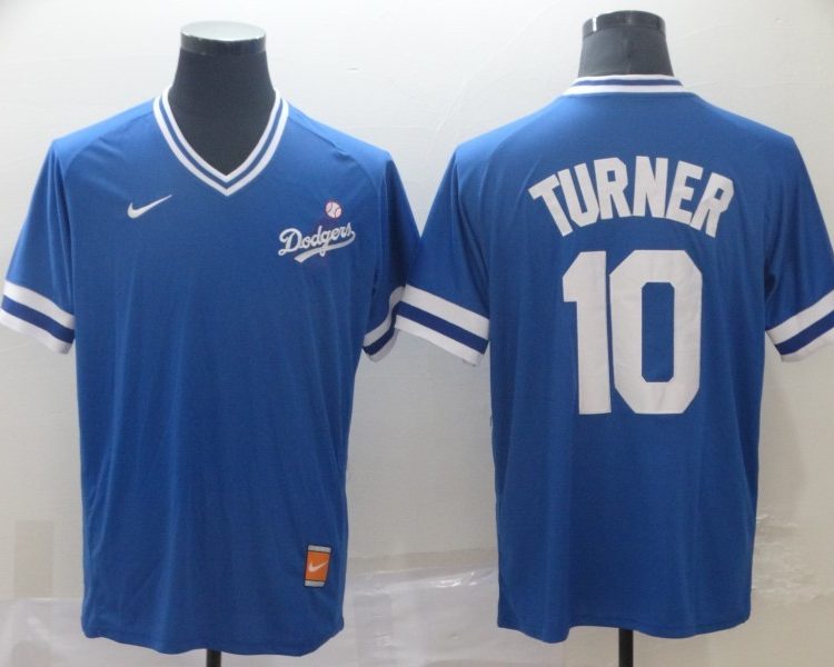 Men's Los Angeles Dodgers Justin Turner #10 Blue Jersey