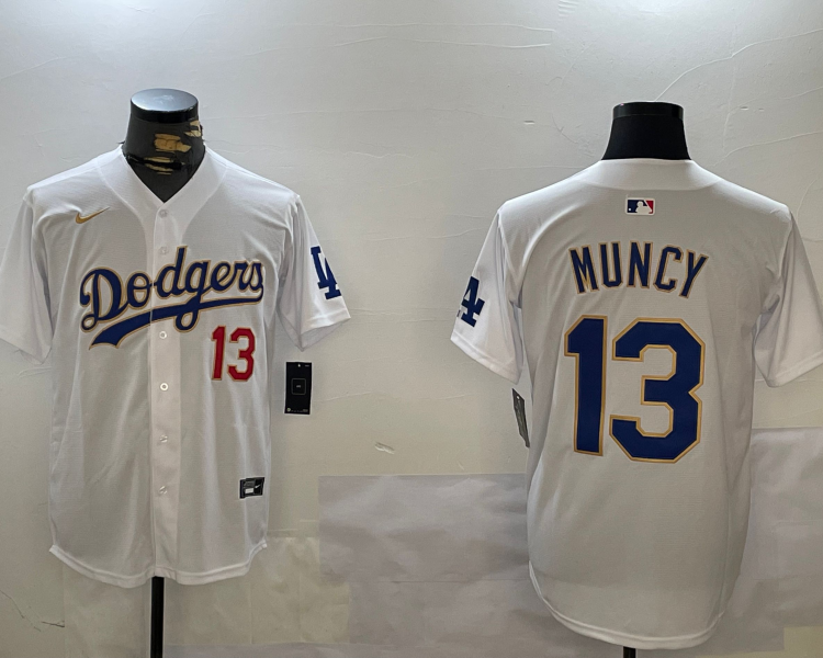Men's Los Angeles Dodgers Max Muncy #13 White Jersey