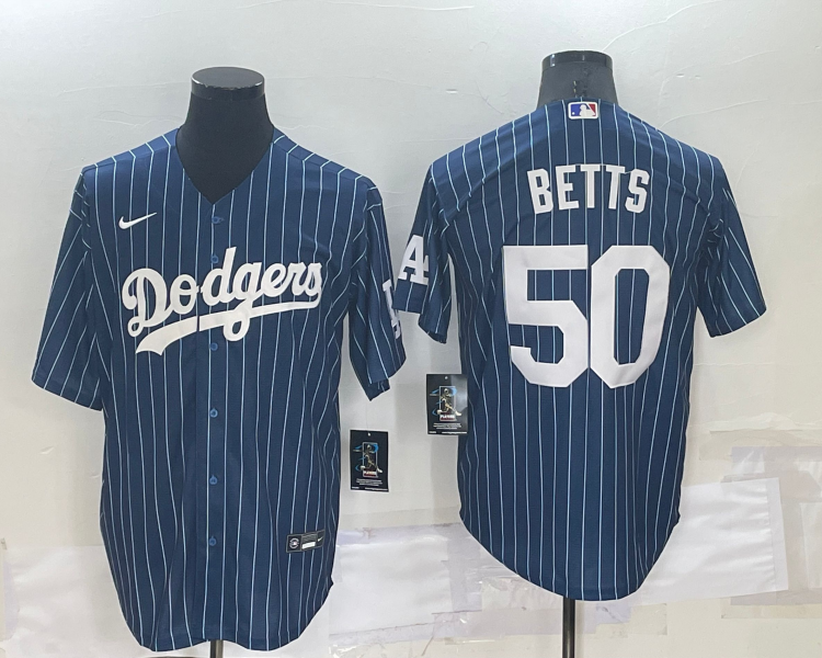 Men's Los Angeles Dodgers Mookie Betts #50 Blue Baseball Jersey