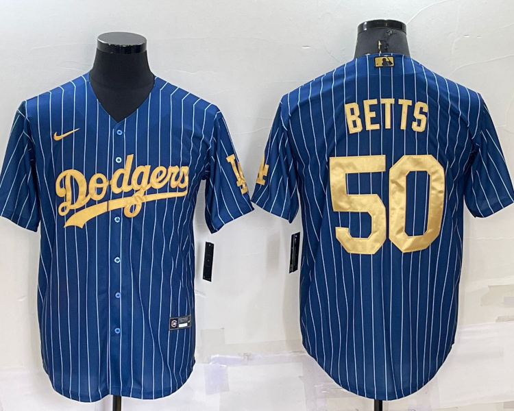 Men's Los Angeles Dodgers Mookie Betts #50 Blue Jersey