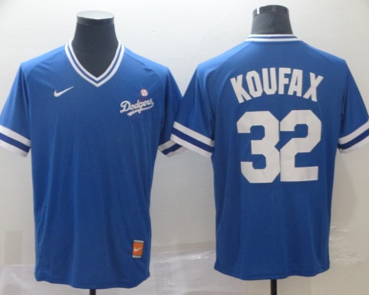 Men's Los Angeles Dodgers Sandy Koufax #32 Blue Jersey