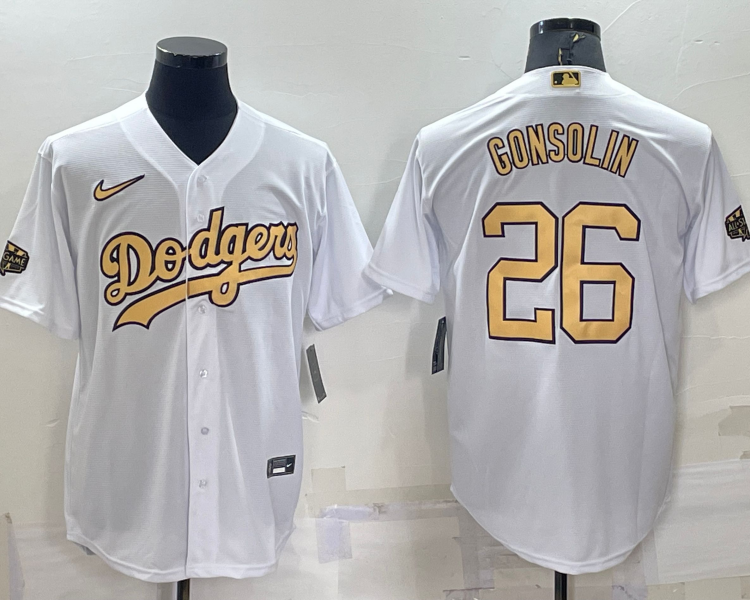 Men's Los Angeles Dodgers Tony Gonsolin #26 White Baseball Jersey