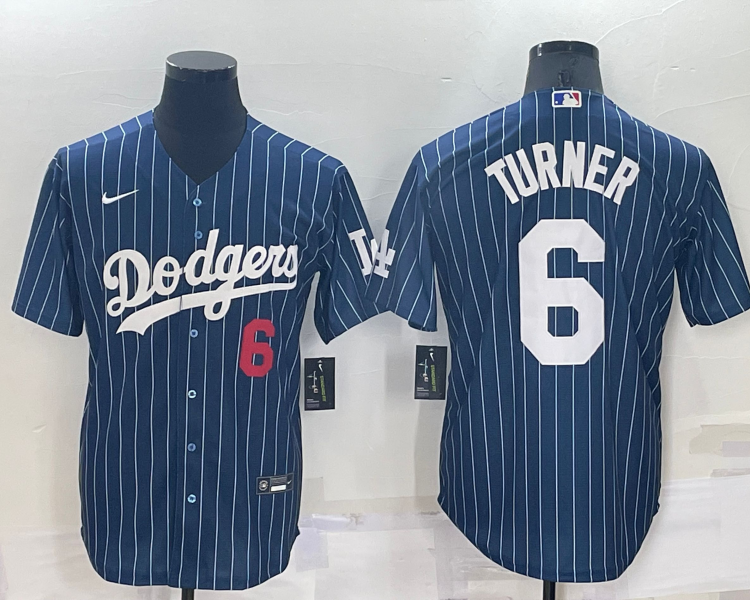 Men's Los Angeles Dodgers Trea Turner #6 Blue Jersey