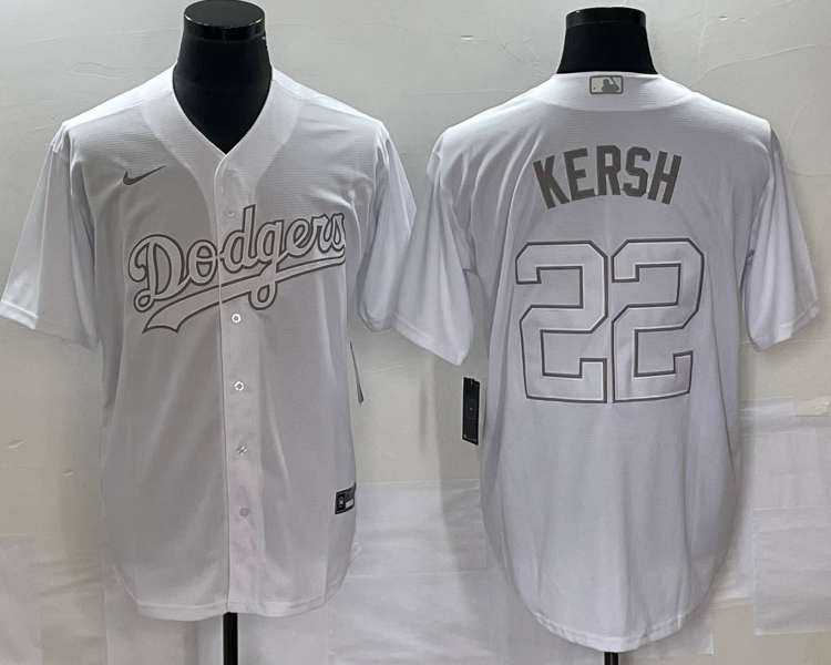 Men's Los Angeles Dodgers Clayton Kershaw #22 White Jersey