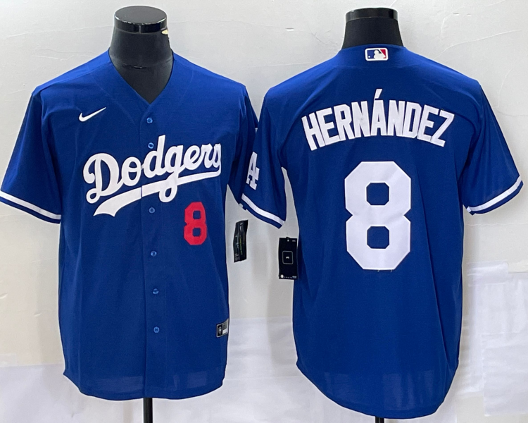 Men's Los Angeles Dodgers Enrique Hernandez #8 Blue Jersey
