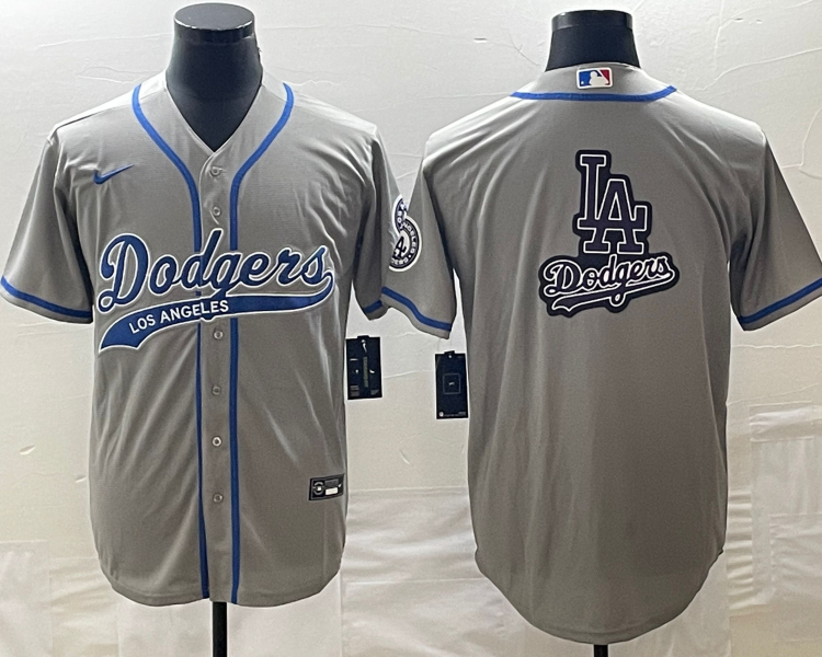Men's Los Angeles Dodgers Gray Team Jersey Joint Edition