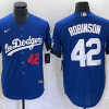 Men's Los Angeles Dodgers Jackie Robinson #42 Blue Jersey
