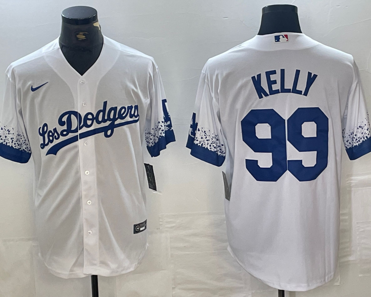 Men's Los Angeles Dodgers Joe Kelly #99 White Jersey