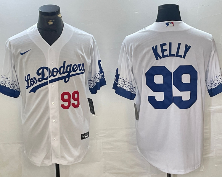 Men's Los Angeles Dodgers Joe Kelly #99 White Jersey