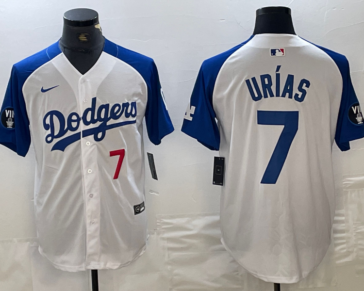 Men's Los Angeles Dodgers Julio Urias #7 White Limited Jersey