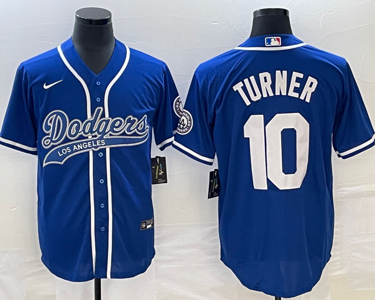 Men's Los Angeles Dodgers Justin Turner #10 Royal Jersey Joint Edition