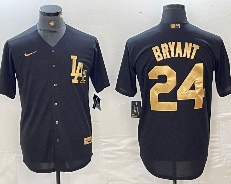 Men's Los Angeles Dodgers Kobe Bryant #24 Black Limited Jersey