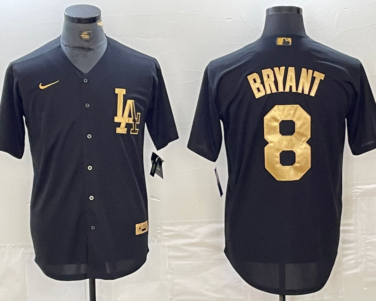 Men's Los Angeles Dodgers Kobe Bryant #8 Black Limited Jersey