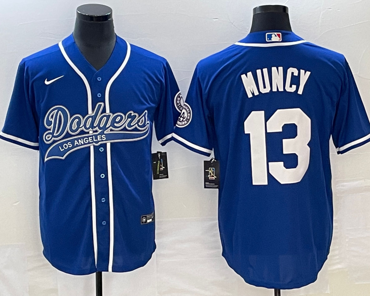 Men's Los Angeles Dodgers Max Muncy #13 Royal Jersey Joint Edition