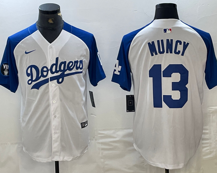 Men's Los Angeles Dodgers Max Muncy #13 White Limited Jersey