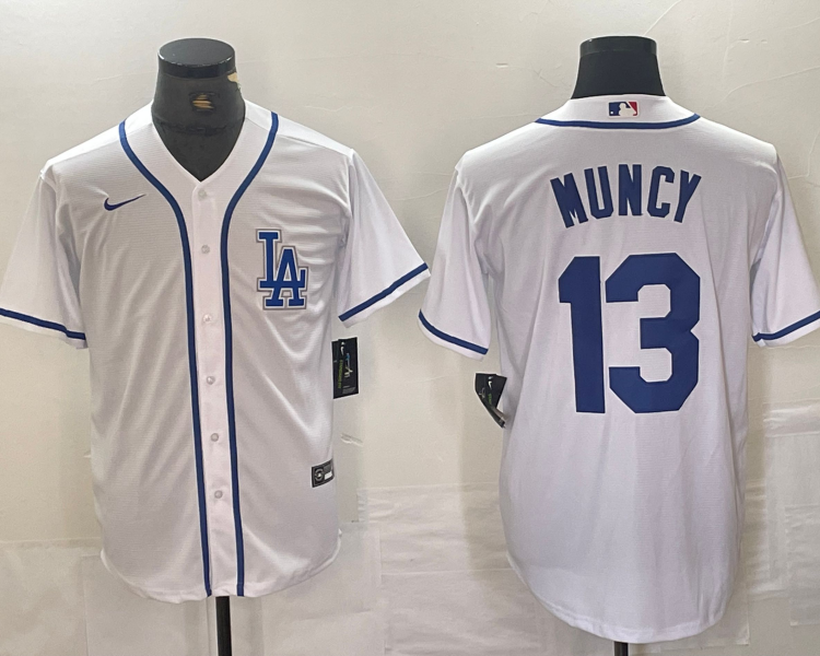 Men's Los Angeles Dodgers Max Muncy #13 White Limited Jersey