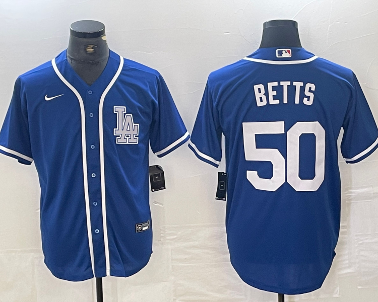 Men's Los Angeles Dodgers Mookie Betts #50 Blue Limited Jersey