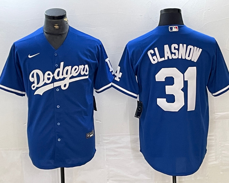 Men's Los Angeles Dodgers Tyler Glasnow #31 Blue Jersey